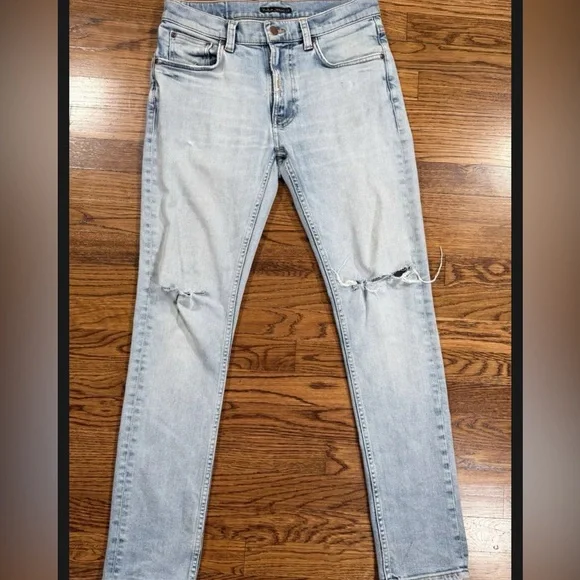 Nudie Jeans Men's Jeans - Blue, Light Blue, Gray, Black - Picture 2 of 13